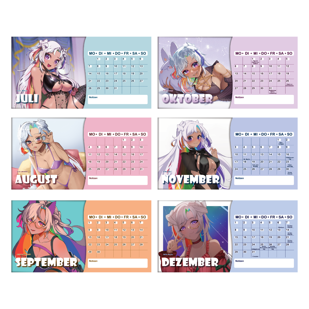 [PRE-ORDER] Jayu Pinup Kalender 2025 - Tischkalender